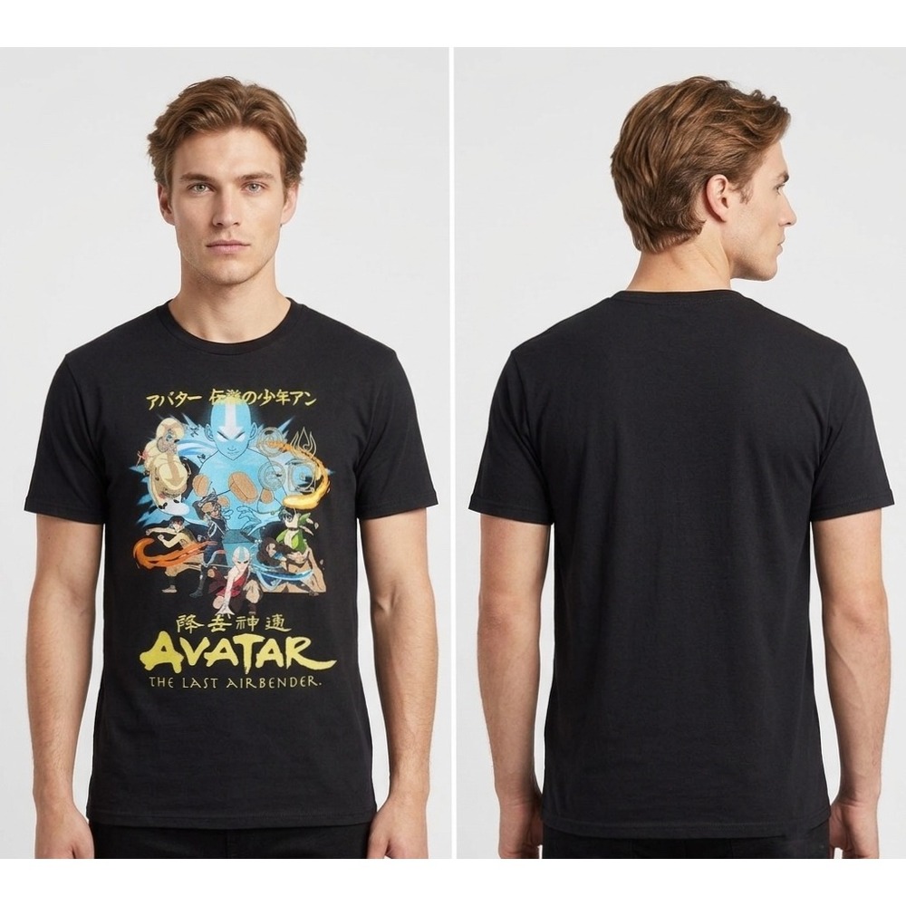 Nickelodeon Avatar The Last Airbender Mens Graphic T-Shirt Black Size Medium‎